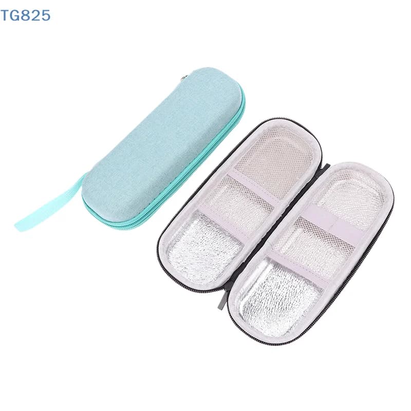 【AN】1Pc Waterproof Insulin Cooling Bag EVA Thermal Insulated Insulin Cooler With Gel Pen Bag Diabetics Travel Medicine Cooler