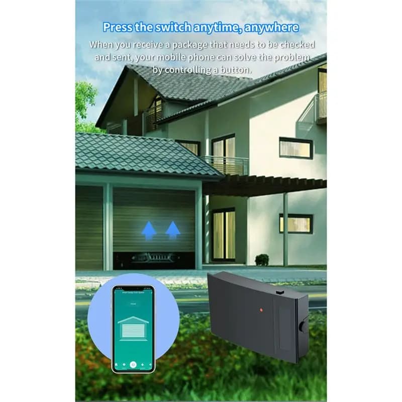 DT51 Tuya Smart Life WIFI Garage Door Opener Voice Control for Alexa for Google EU Plug Remote Monitoring Black