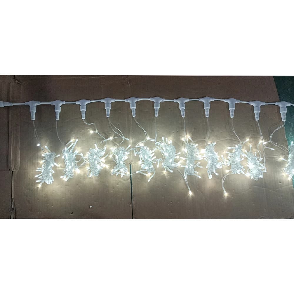 Luci a Cascata LED Impermeabili per Decorazioni Natalizie, Ghirlande Luminose a Forma di Ghiacciolo per Casa, Vendita all'Ingrosso