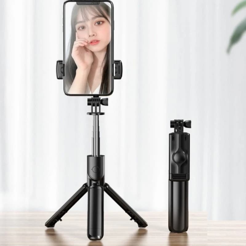 Treppiede portatile da viaggio telescopico per selfie Stick 1/4 Bocca a vite Supporto per telefono portatile Treppiede estensibile Bluetooth per fotocamera del telefono