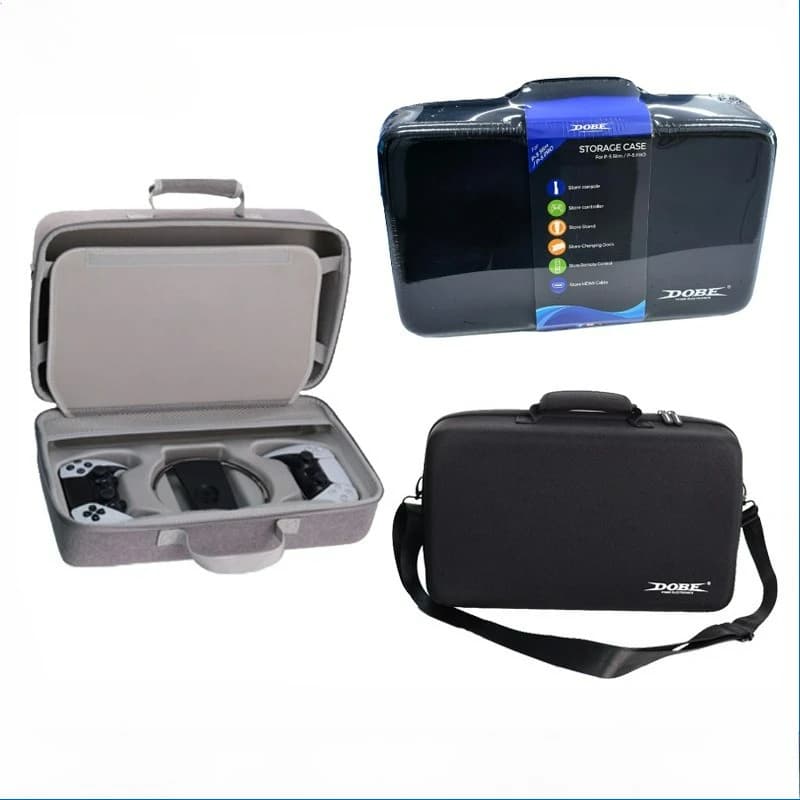 DOBE Game Console Multifunctional Storage Protection Handheld Bag for PS5 Slim / PS5 Pro with Zipper EVA Material TP5-5511