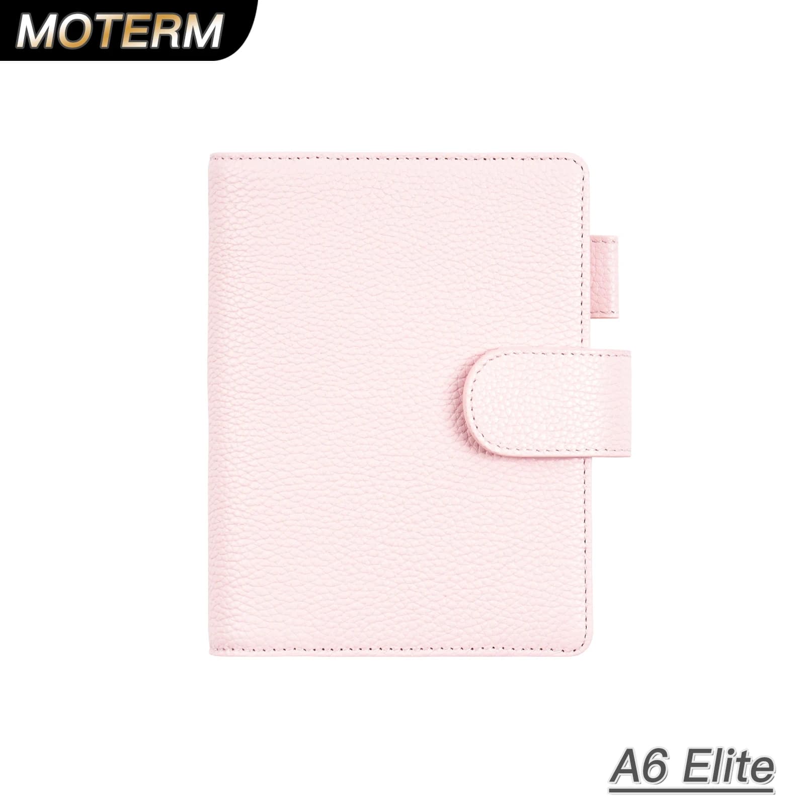 Moterm Copertina per agenda Elite formato A6 per taccuino Stalogy A6 in vera pelle ciottoli senza diario con organizer tascabile grande