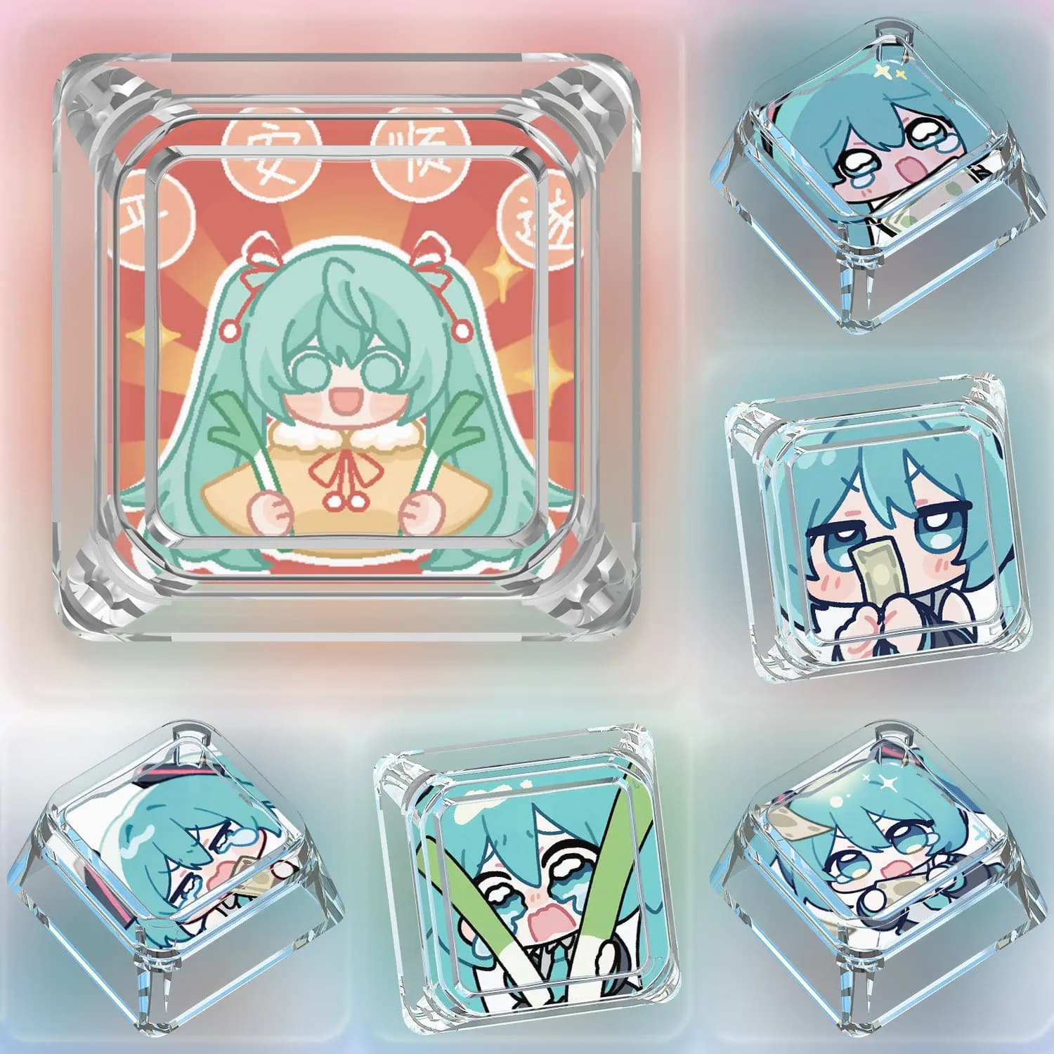 17 Stili Fai da te Goddess Story Mikus Tastiera meccanica Copritasti Tastiera meccanica ad asse trasversale Pc Copritasti personalizzati Giocattoli regalo