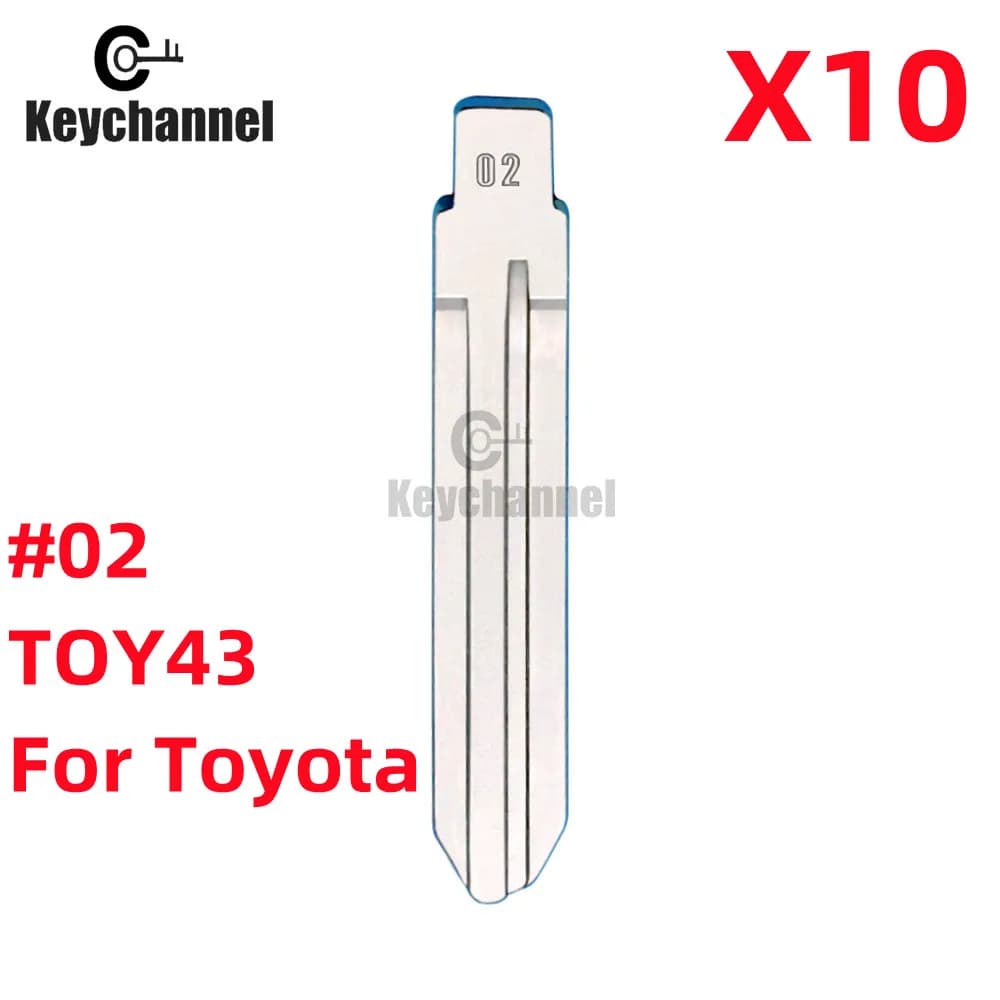 10 pz/lotto #02 KD Blade LISHI TOY43AT TOY43 Car Key Blade per Toyota Camry Corolla Highlander RAV4 Yaris Key per KEYDIY XHORSE
