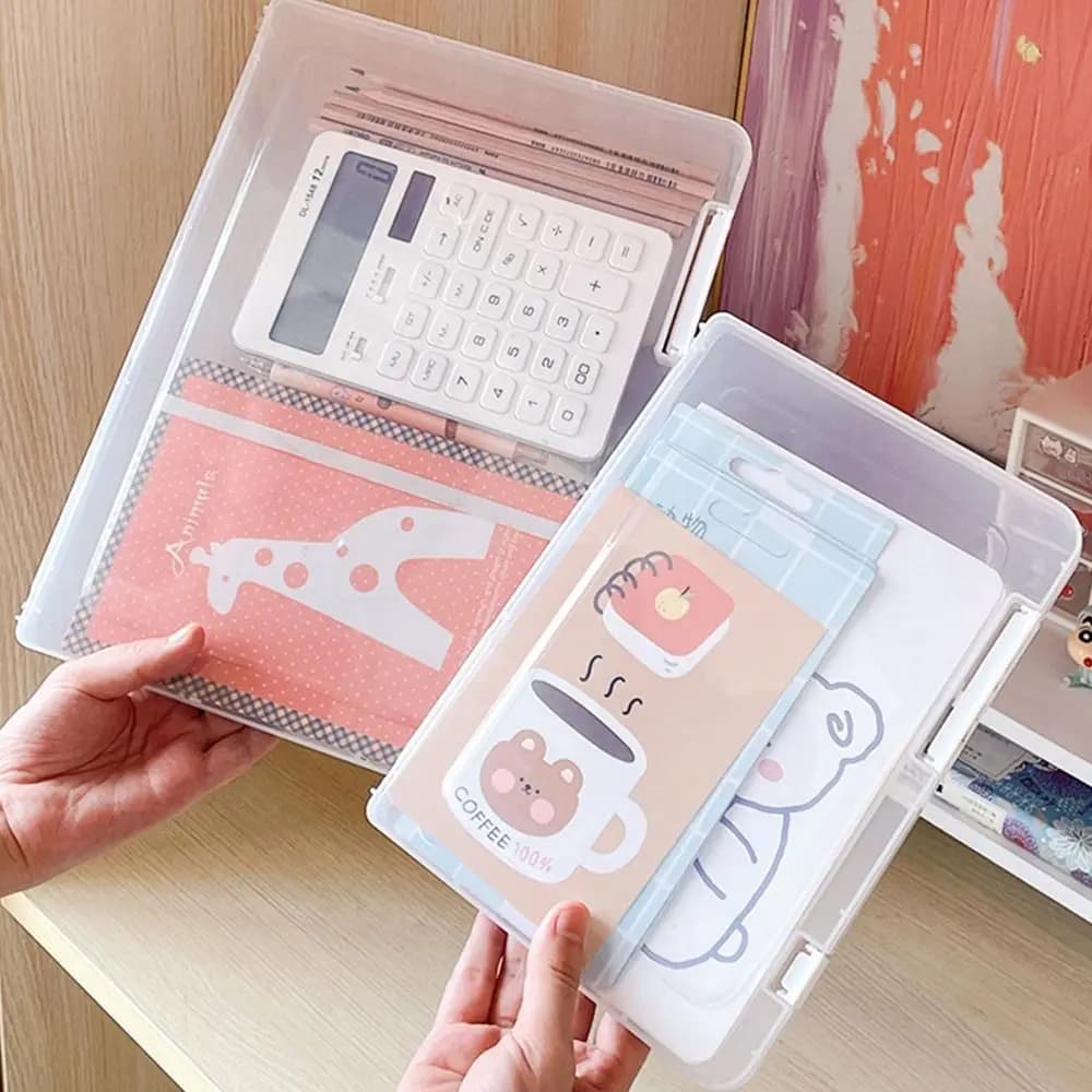 1Pcs Sorting Folder Holder File Organizer Box Office Stationery A4 A5 A4 Paper Storage Box Desktop Organize