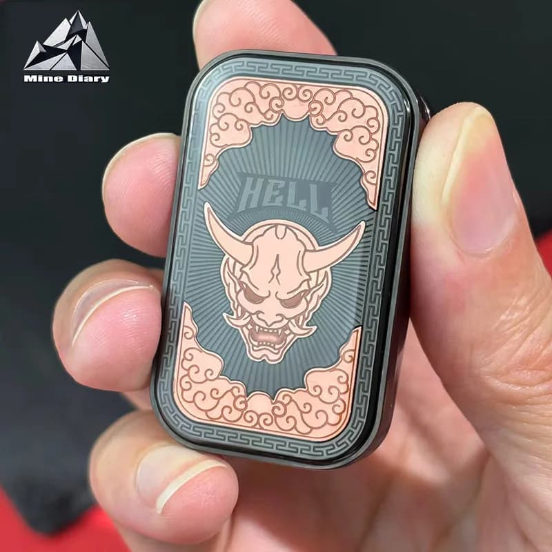 Demone Ritmo EDC Rotante Push Slider Meccanico Metallo Haptic Slider Fidget Spinner Ufficio Decomprimere e Rilassarsi Fidgets Giocattoli