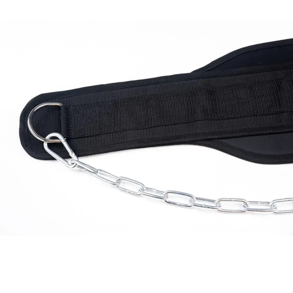 Cintura per Trazioni a Doppio Strato con Pesi, Cinghia per Sollevamento Pesi con Piastre per Bilanciere, Cintura Regolabile con Catena in Ferro per Allenamento Muscolare