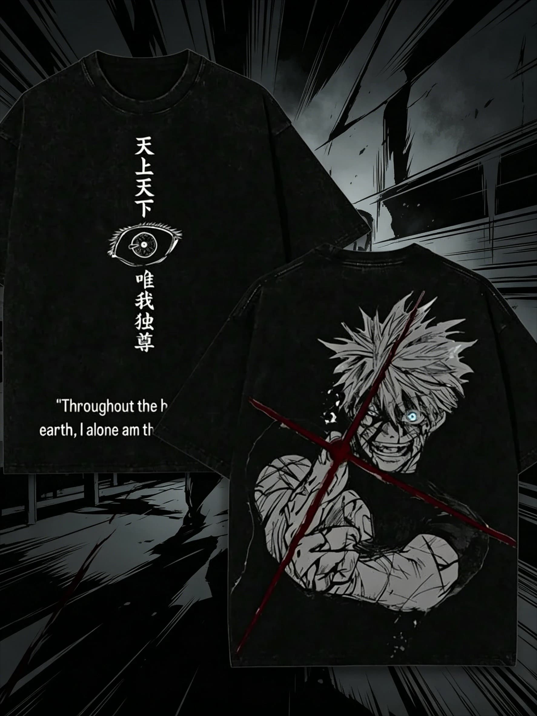 2026 Summer Gojo Satoru Graphic Tshirt Jujutsu Kaisen Manga Clothing Men Women Cotton T-shirts Retro Washed Tee Harajuku Casual