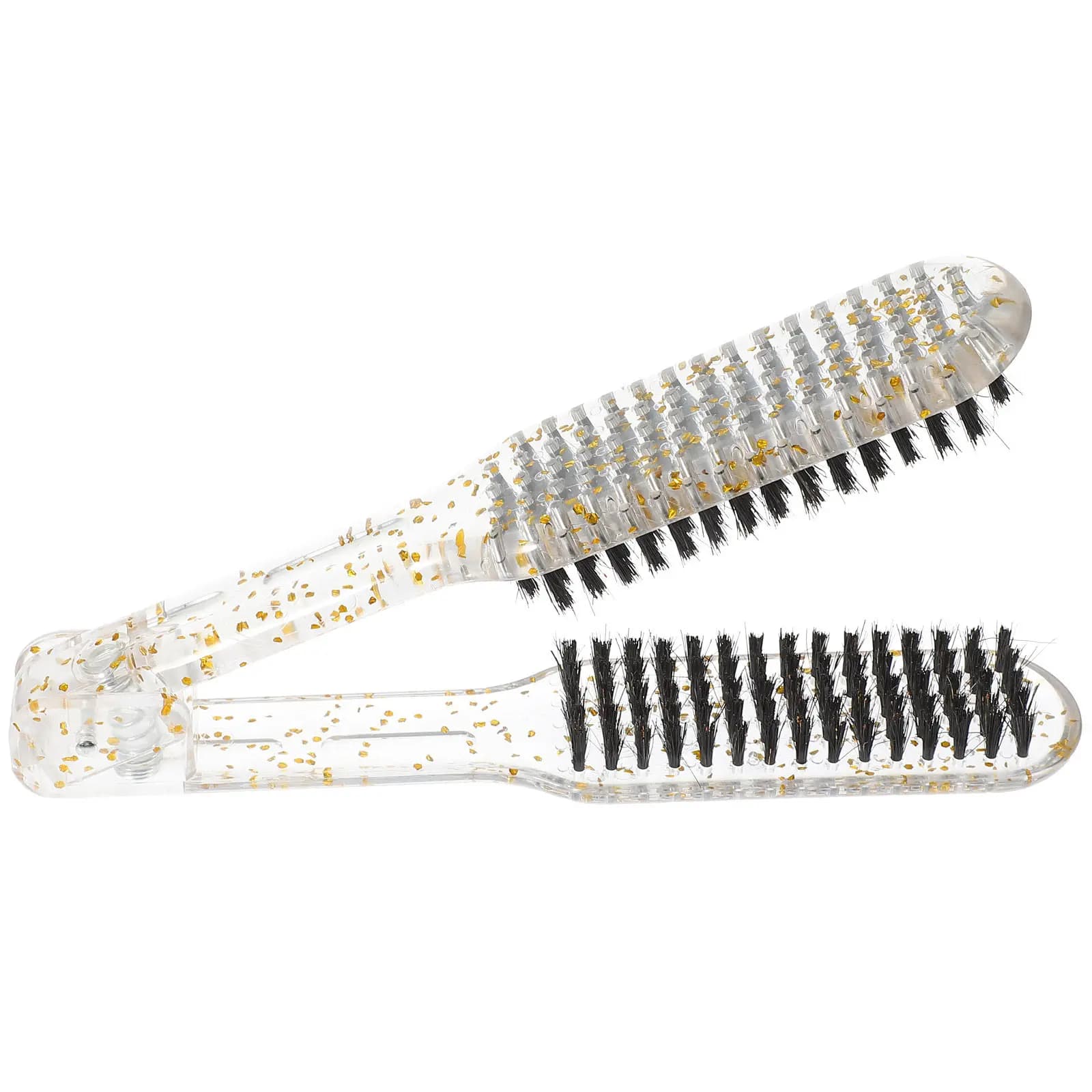 Pettine Lisciante per Capelli a V, Leggero e Portatile, Spazzola Lisciante per Donne, Design a Doppia Faccia