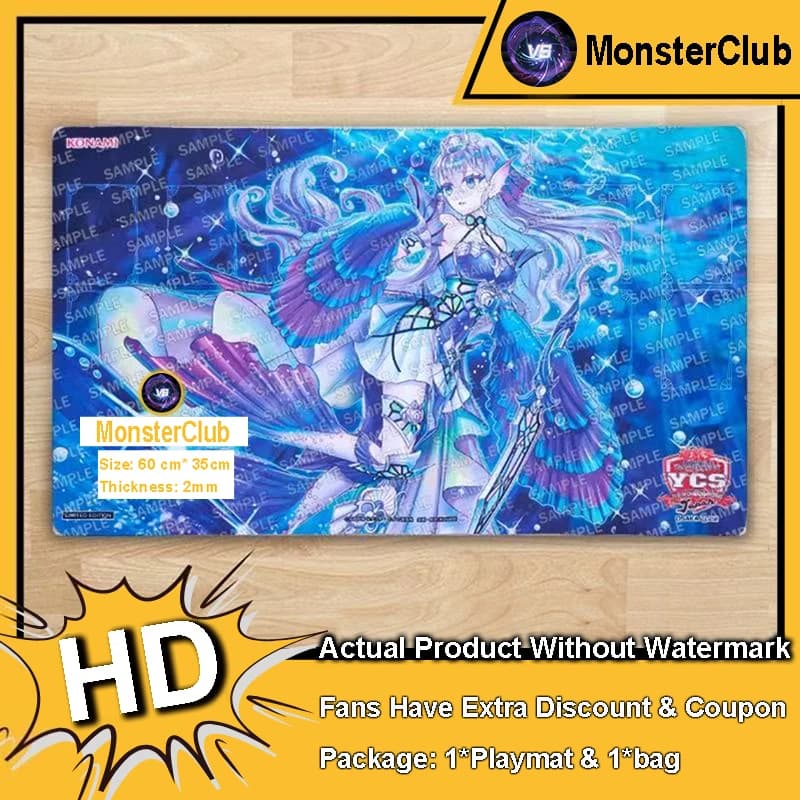 YuGiOh Playmat Tearlaments Kitkallos TCG CCG Mat Gioco da tavolo fai da te Pad Gioco di carte collezionabili Tappetino per mouse in gomma Borsa 600x350x2mm