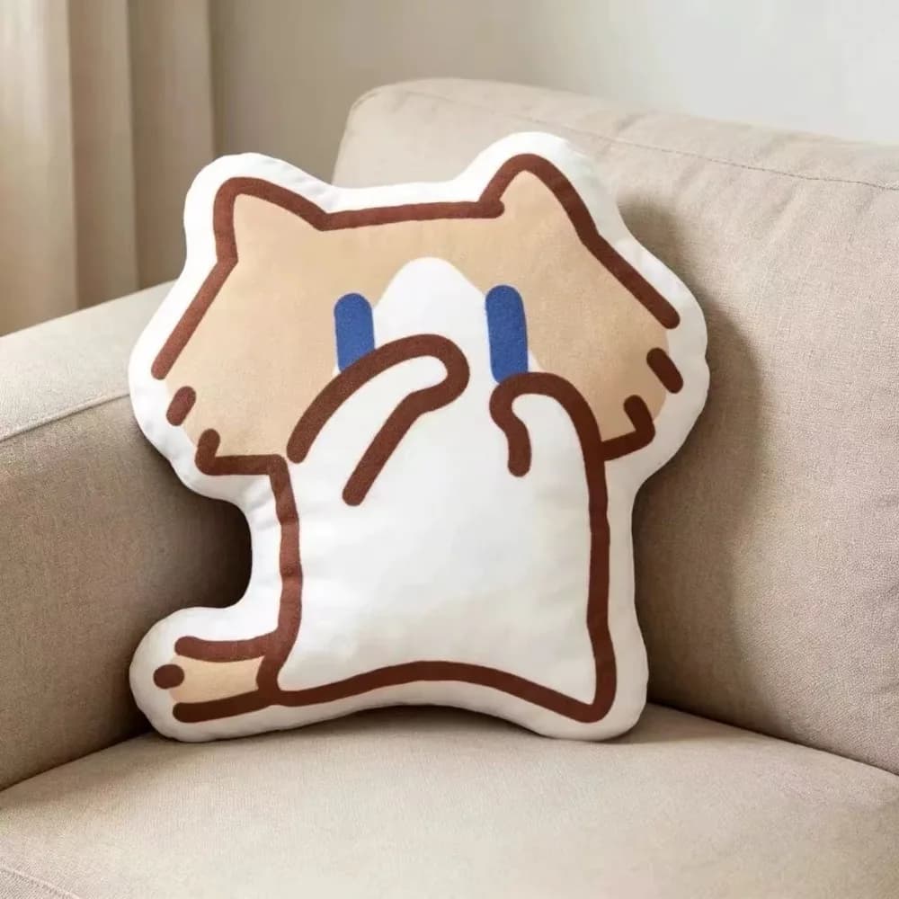 Creative Cute Soft Monthly Salary Cat Sofa Decor Home Ornament Cat Throw Pillow Cushion Cartoon Cat Stuffed Pillow Student