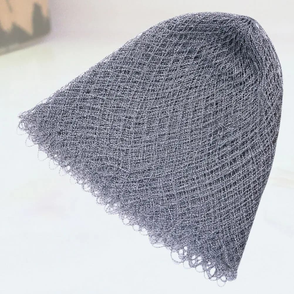 Silver Grey Soft Fishing Net Head Small Hole Sturdy Mesh for Fish Shrimp Catching Aquarium Cleaning Fishing Accessories Outdoor