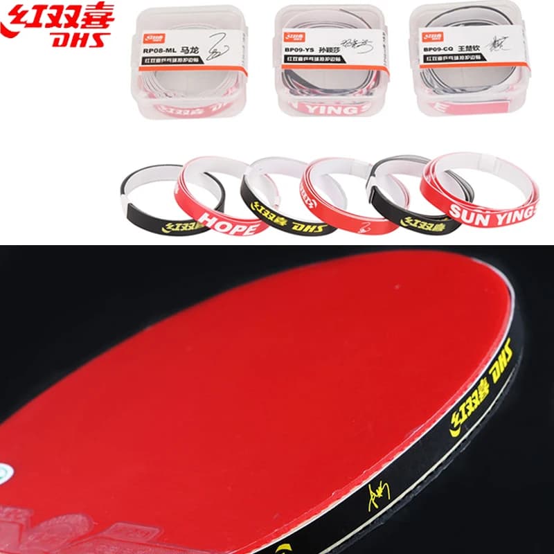 DHS Protective tape for ping pong boards PU Red Black Ping pong edge protection Collision protection Rack edge accessories