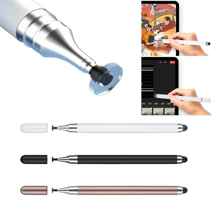 Penna Stilo in Silicone per Disegno e Scrittura 2 in 1, Penna Universale per Touch Screen per iPad e Tablet Android CMB02