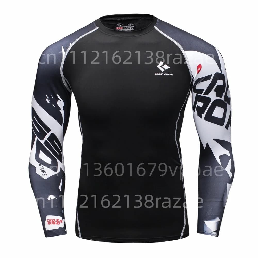 Maglia a Compressione a Maniche Lunghe da Uomo per Sport, Asciugatura Rapida, Traspirante, per Fitness, Allenamento, Corsa e Basket
