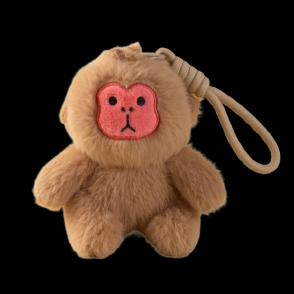 Stuffed Animals Monkey Pendant Macaque Little Monkey Pendant Cartoon Kawaii Monkey Car Pendant Car Trinket