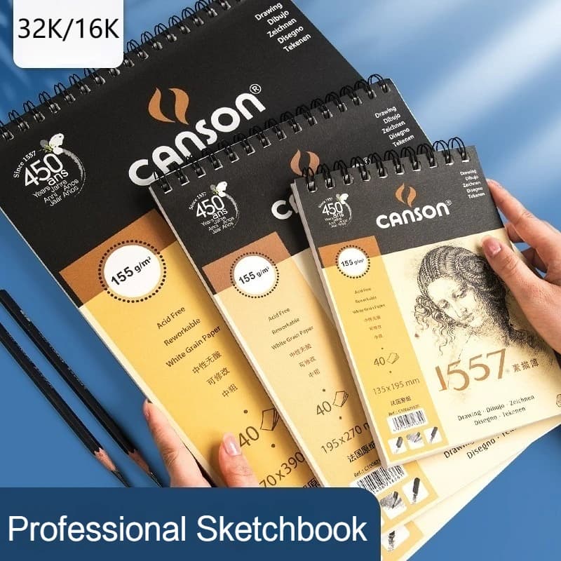 Art Sketchbooks 155/180gsm Thick Paper Spiral Coil Book Sketch Pad Notebook Office School Supplies Drawing Notepad Stationary