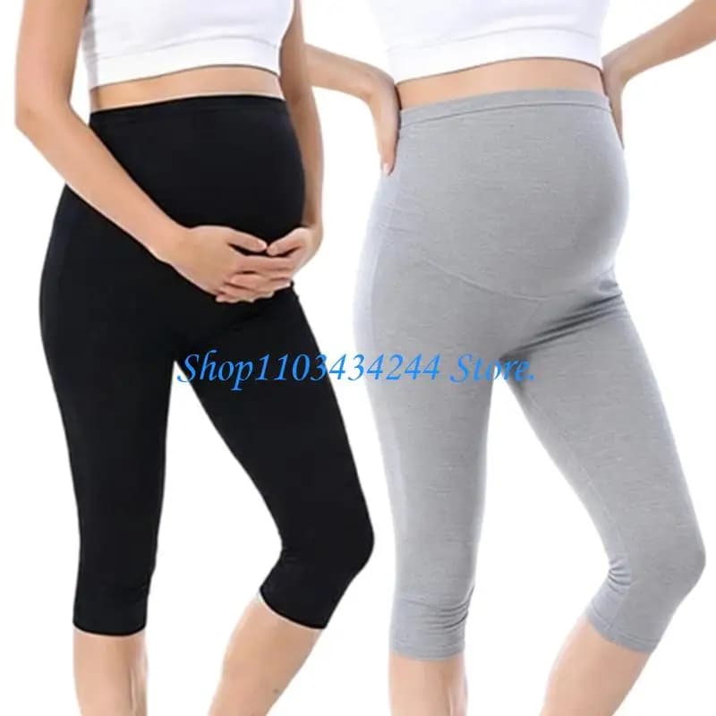Pantaloni premaman con cintura regolabile sopra pancia per gravidanza