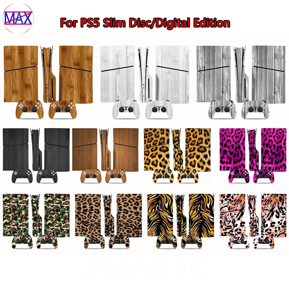 Per Sony PS5 Slim Console Skin Cover Sticker decalcomania pellicola protettiva antigraffio per PS5 Slim Host Sticker Disc/Digital Edition