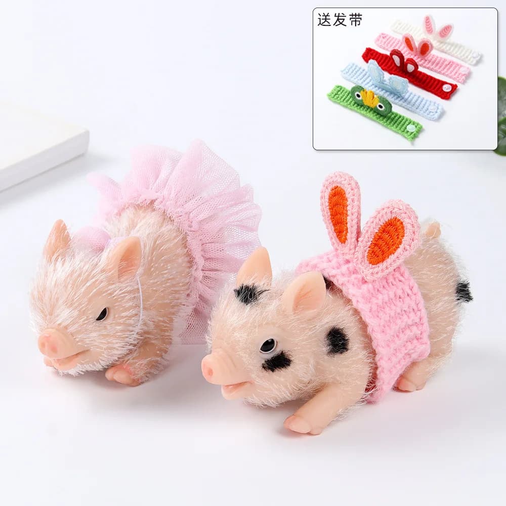 Silicone Mini Fattoria Maiale Baby Doll Giocattolo Morbido Realistico Simulazione carina Coppia rinata Animale neonato Maiale Regali di compleanno da collezione