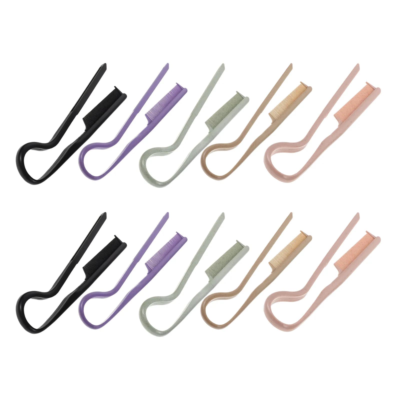 Set of 10 V Pettini to Lisciare i Capelli, Professional Pettini for Female Styling, Double Face Antistatic Sliding Brush