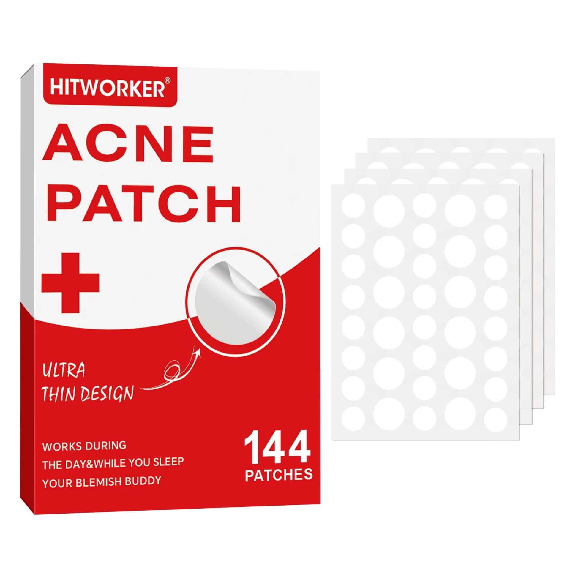 144 Cerotti Idrocolloidali per Acne, Adesivi Invisibili per Coprire Brufoli, Cerotti Assorbenti Delicati sulla Pelle per il Viso