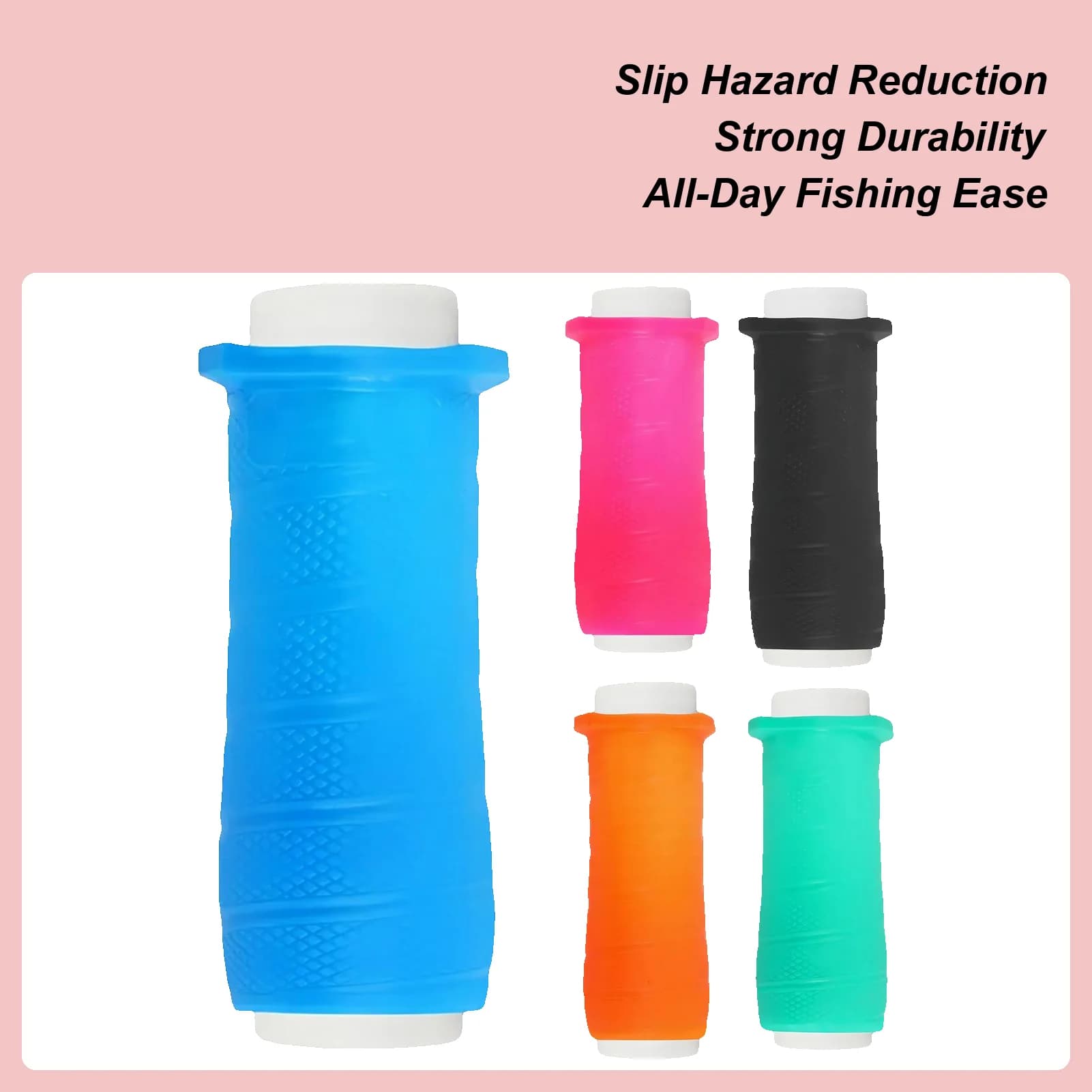 Maniglia per canna da pesca in TPE, termoretraibile, protezione antiscivolo per maniglia, assorbente del sudore, resistente all'usura, accessori per copertura dell'impugnatura per canna da pesca