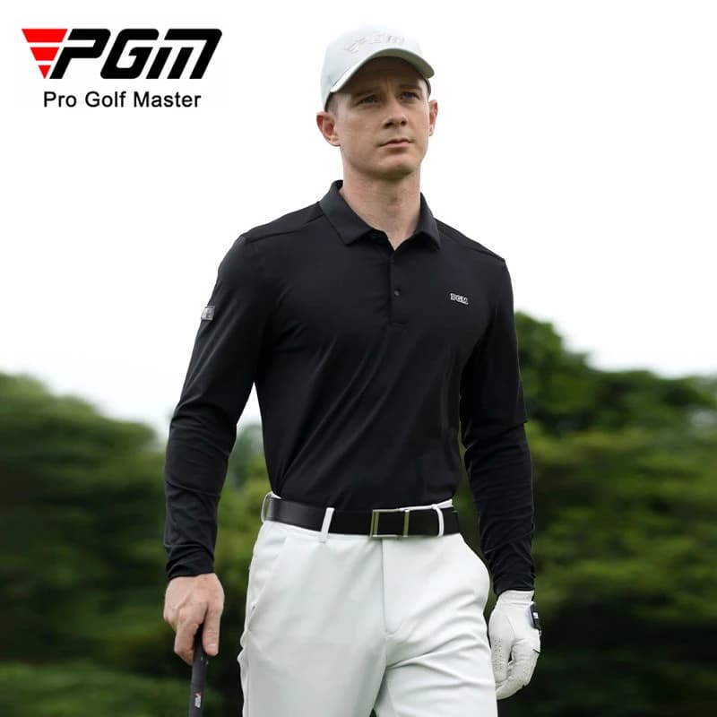 T-shirt da golf a maniche lunghe da uomo PGM Abbigliamento sportivo polo autunno e inverno YF628