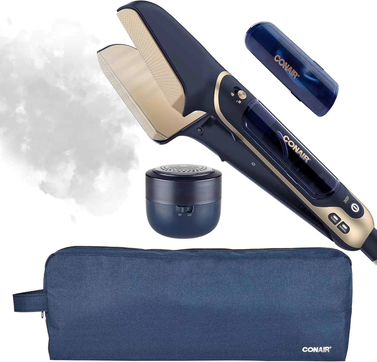 SteamStylist 3-in-1: Stiratore a Vapore, Pressa e Ferro da Stiro per Vestiti, con Rasoio per Tessuti, Serbatoio d'Acqua Extra e Borsa per il Trasporto, per Uso Domestico