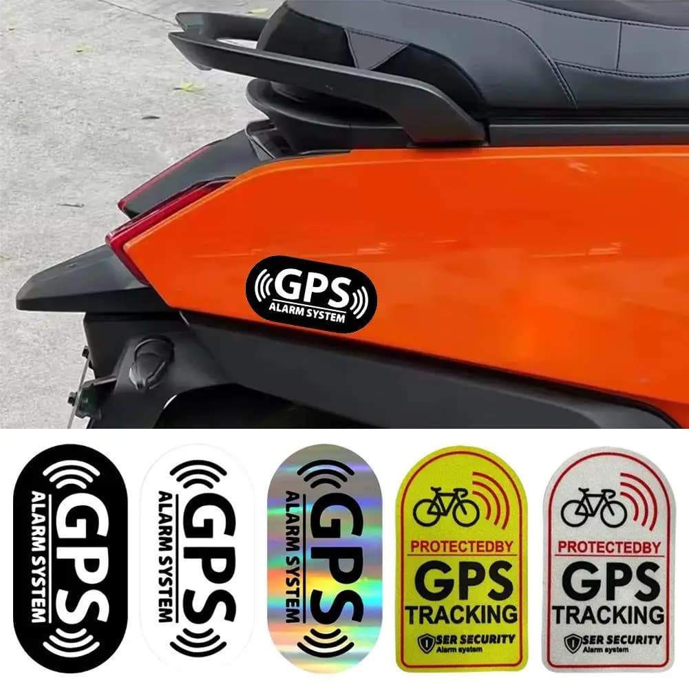 Motorcycle Sticker Anti-Theft Decal Waterproof Reflective Car Warning Stickers For Motorcycle Bike Helmet Van Truck Decor