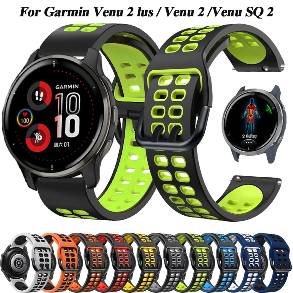 20 22mm cinturino per Garmin Vivoactive 4 3 cinturino Venu 2 Plus SQ2 Forerunner 255 645 245 55 cinturino in silicone Smartwatch Correa