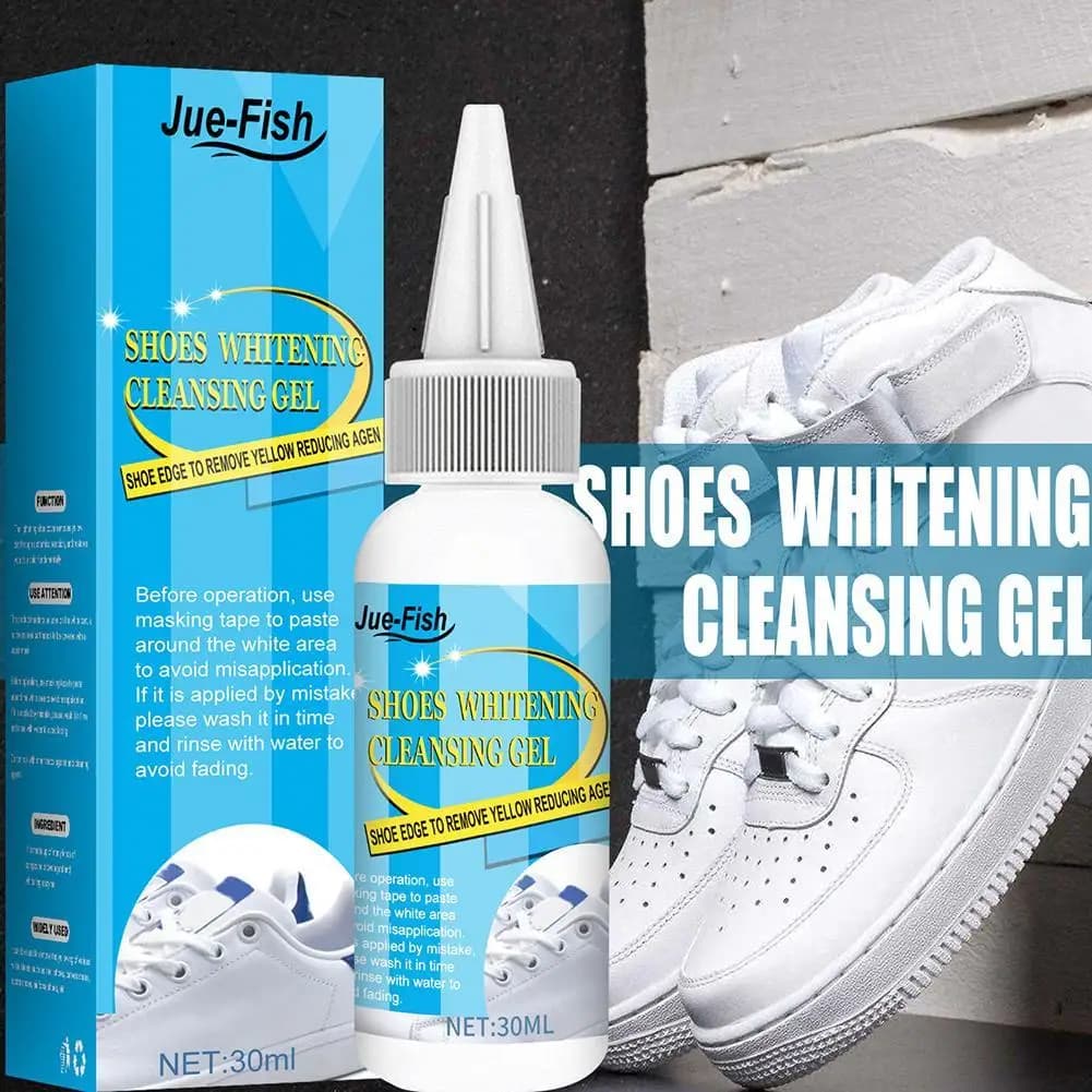Kit detergente per scarpe da 30/100ml con Kit per la pulizia delle scarpe con nastro e spazzola detergente per scarpe bianco multifunzione per tessuto di tela