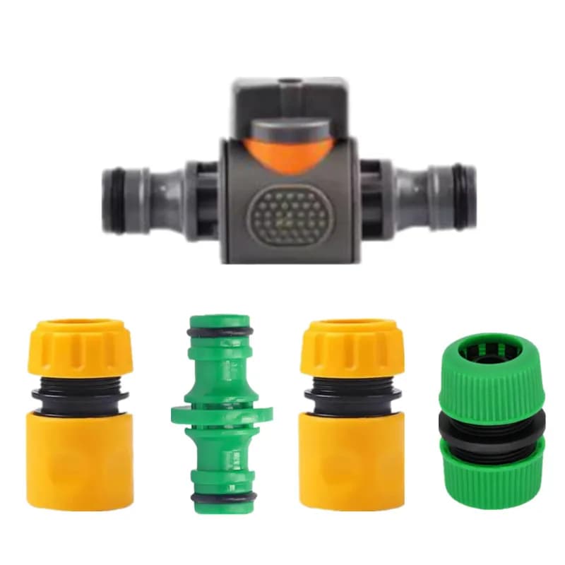 Garden Hose Connector 1/2" Pipe Coupler Stop Water Connector 12mm Hose Repair Joint Connector Quick Connectors