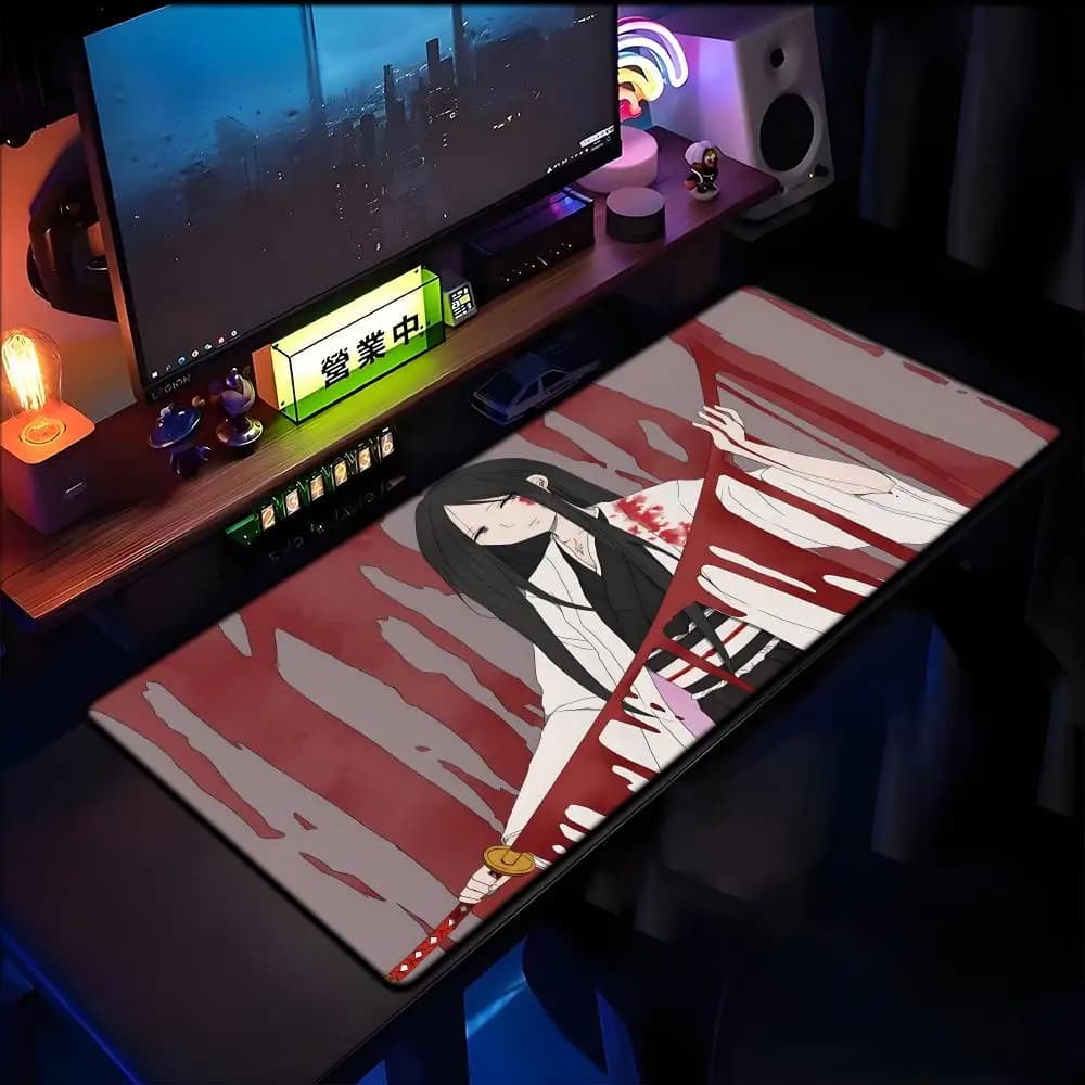 Black White Big Mouse Mat Anime BLEACH Mause Mats Game Office Gamer Keyboard Onehana Retsu Mousepad Desk Mat