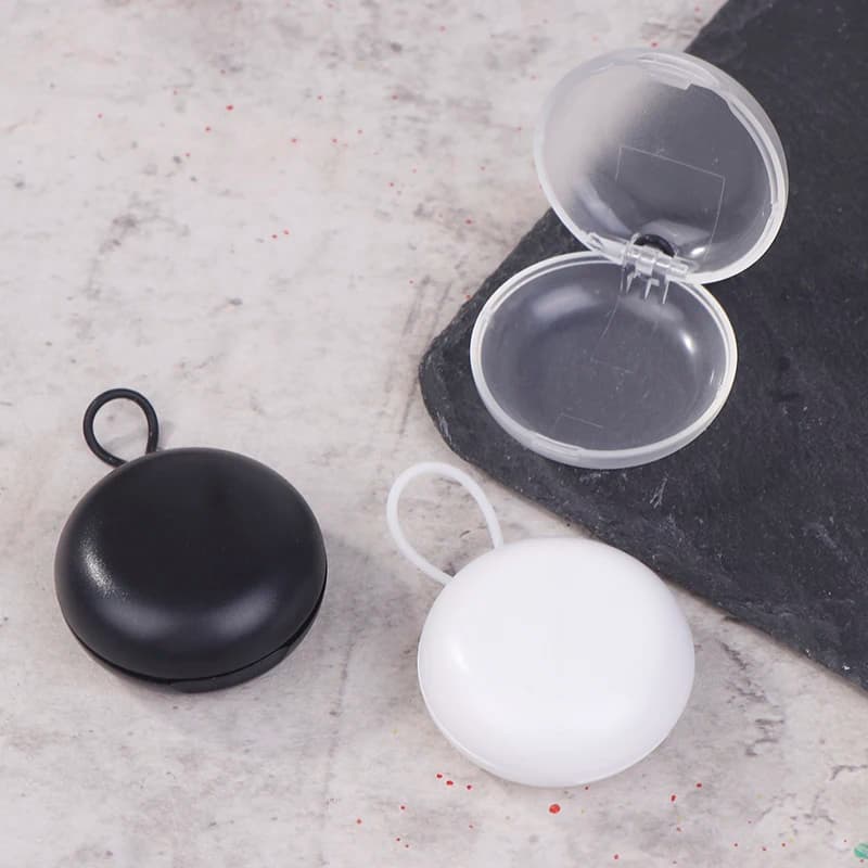 Scatola Rotonda Insonorizzata per Tappi per Orecchie, Mini Contenitore Portatile in Plastica per Tappi per Orecchie, Organizzatore per Tappi per Dormire, Gioielli e Orecchini