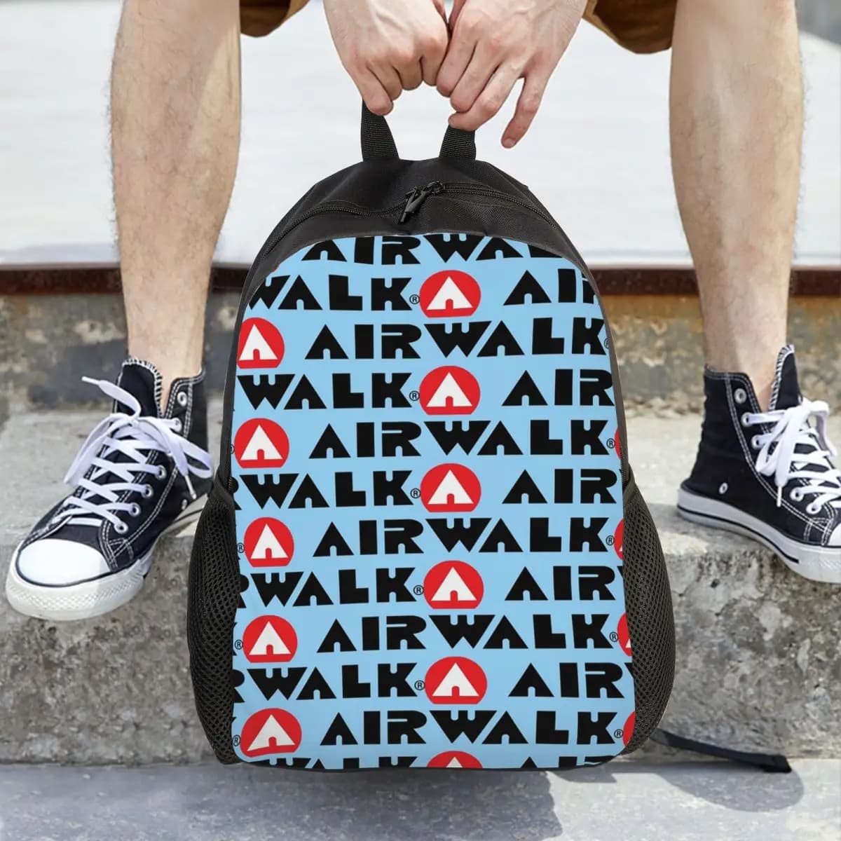 Airwalk Logo Backpack Daypack Large Capacity Children BookBag School Bag Shoulder Bags for Men Women