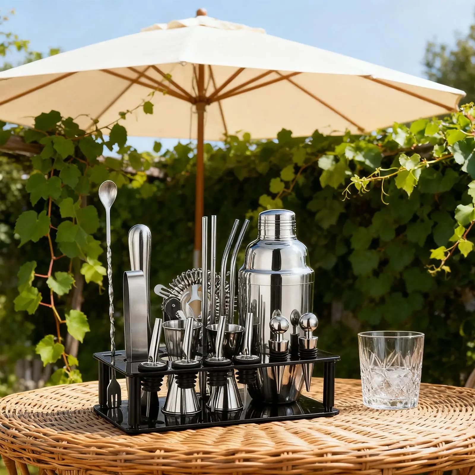 Portautensili per cocktail, porta kit da cocktail, per cocktail shaker, per set da cocktail