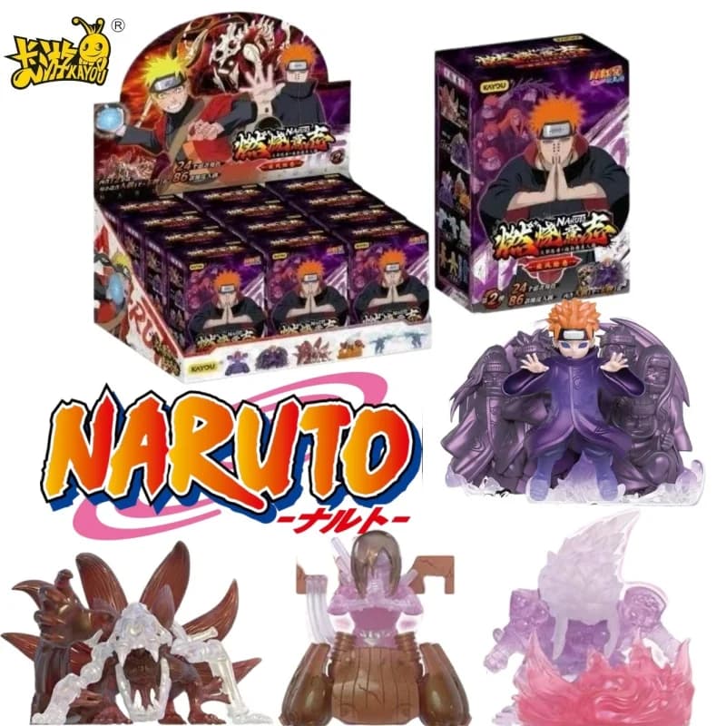 KAYOU Genuine NARUTO Card Rubber Doll Burning Will Series Animation Cartoon Game Collection Rubber Doll Peripheral Children Toys
