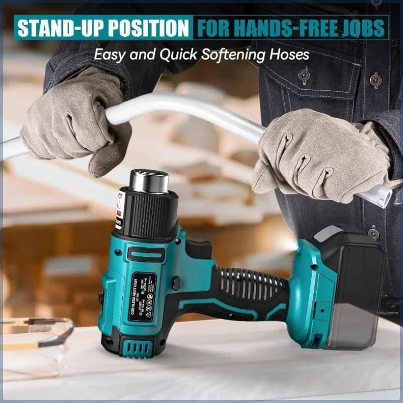 Makita 550 ° Pistola Termica a Controllo di Temperatura con Display LED, Senza Fili, Portatile, Strumento di Saldatura e Soffiatore Termico