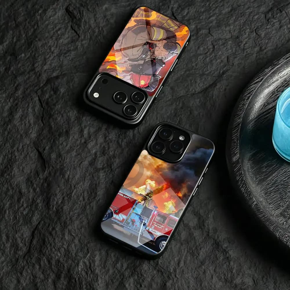 Fireman Firefighter Extinguish Fire Phone Case Magnetic Wireless Charge For iPhone 17 16 11 12 13 14 15 Pro ProMax Plus Mini