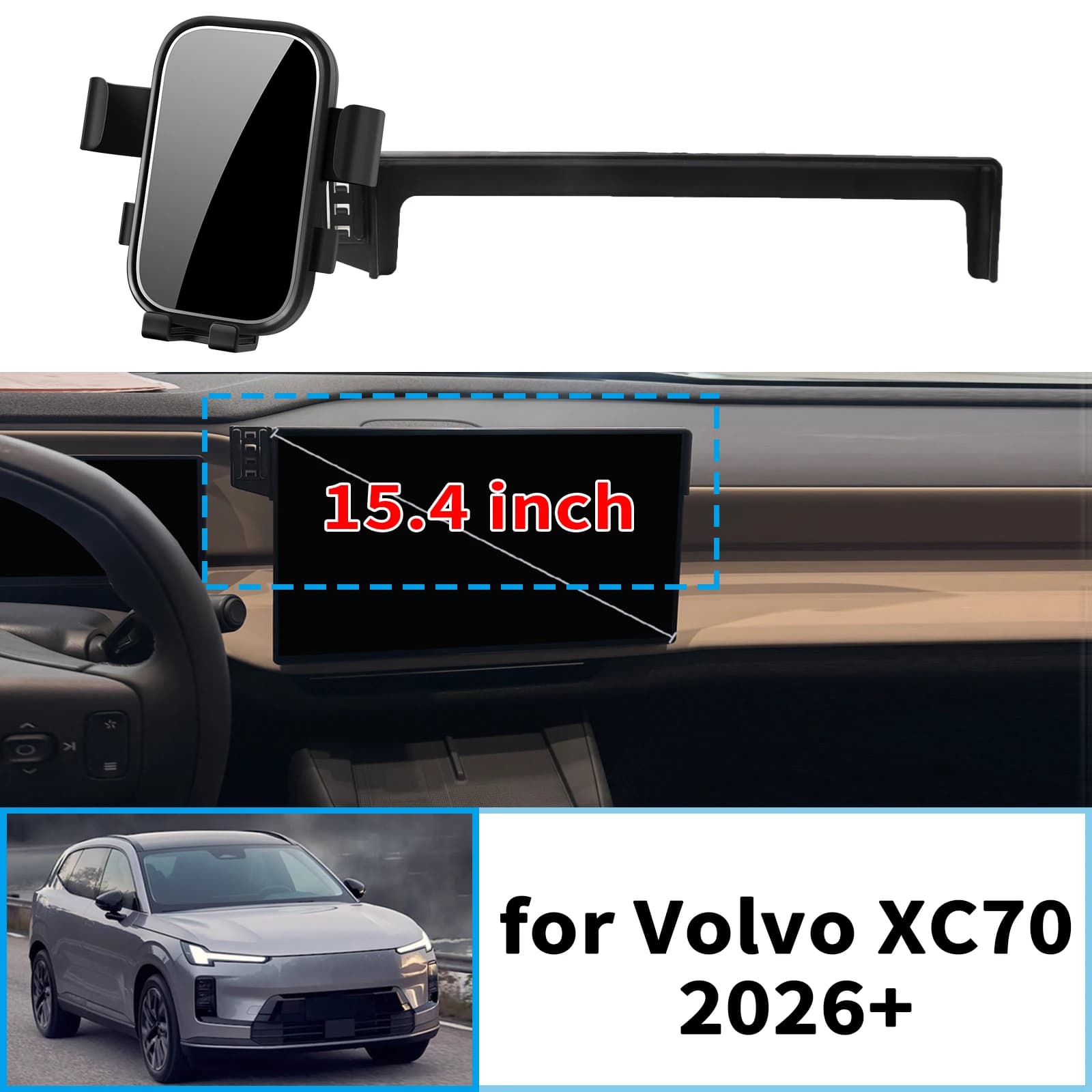 Supporto per telefono a clip stabile per Volvo XC70 2026 2027 2028 ​ ​ Base per Montaggio Schermo Senza Vibrazioni ​ Accessori per auto