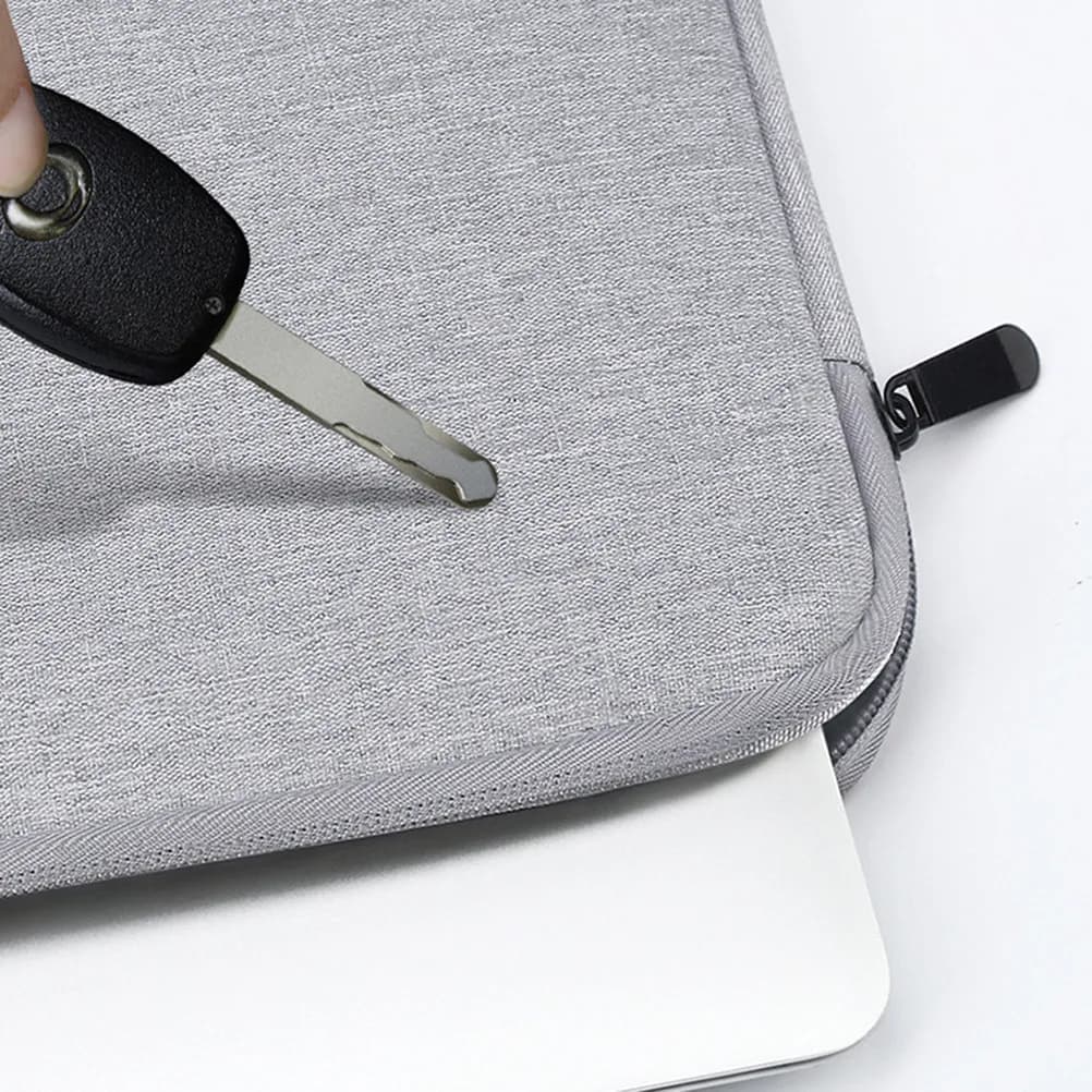 Laptop Sleeve Bag 15 Inch Gray Portable Shock-Resistant Notebook Handbag Large Capacity Computer Bag for Outdoor Travel Home