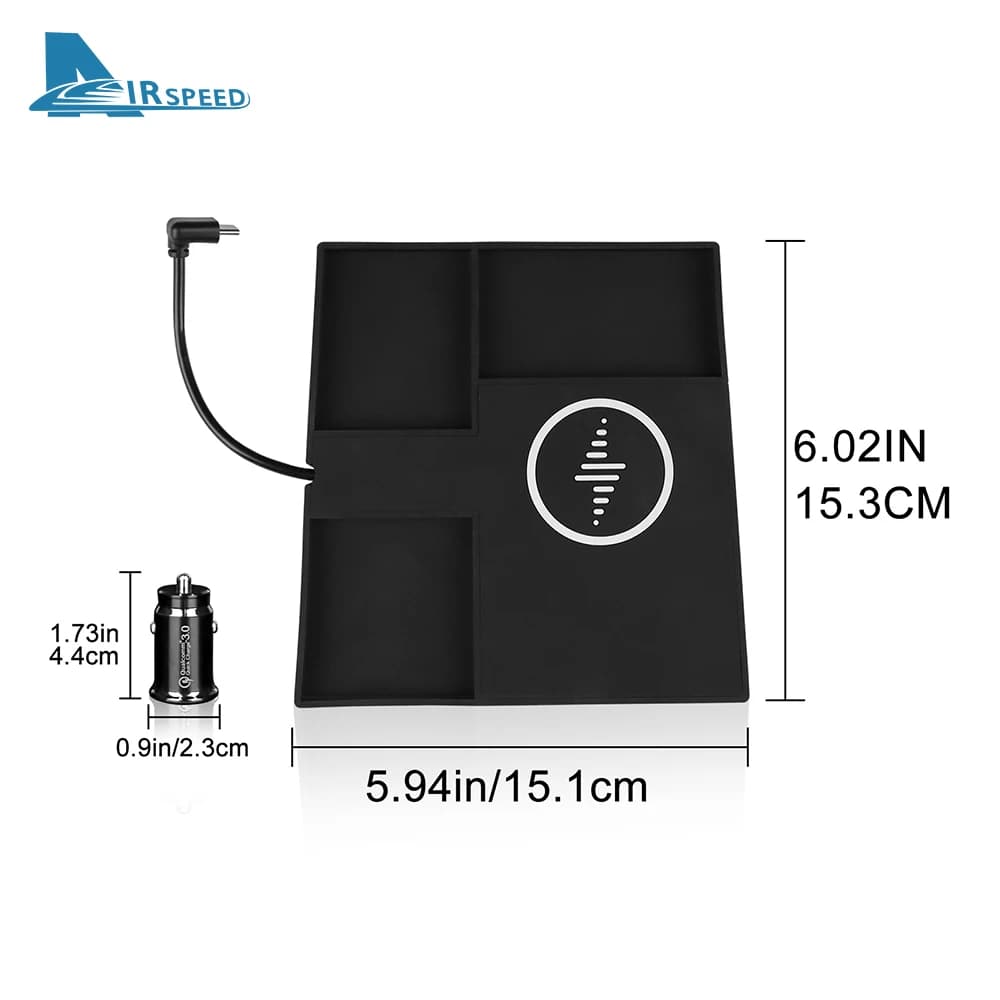 Per Subaru WRX 2022 2023 2024 Caricatore Senza Fili Per Auto Per Iphone Samsung Del Telefono Mobile Supporto di Ricarica In PVC Veloce Senza Fili 15W bordo