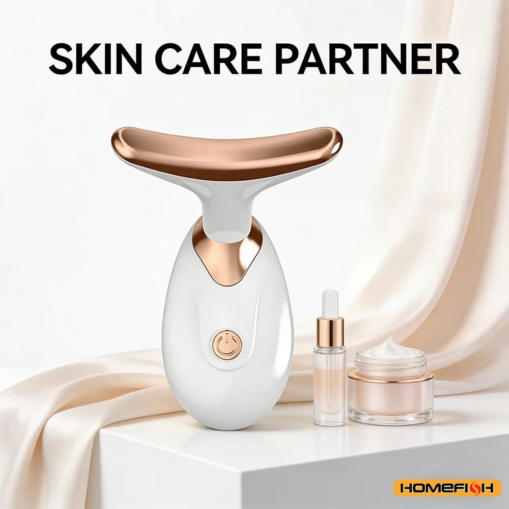EMS Face Massage to Microcurrent for Instant Lifting and Sliding Wheels with Ions, Portable Device to Define the Face Contour