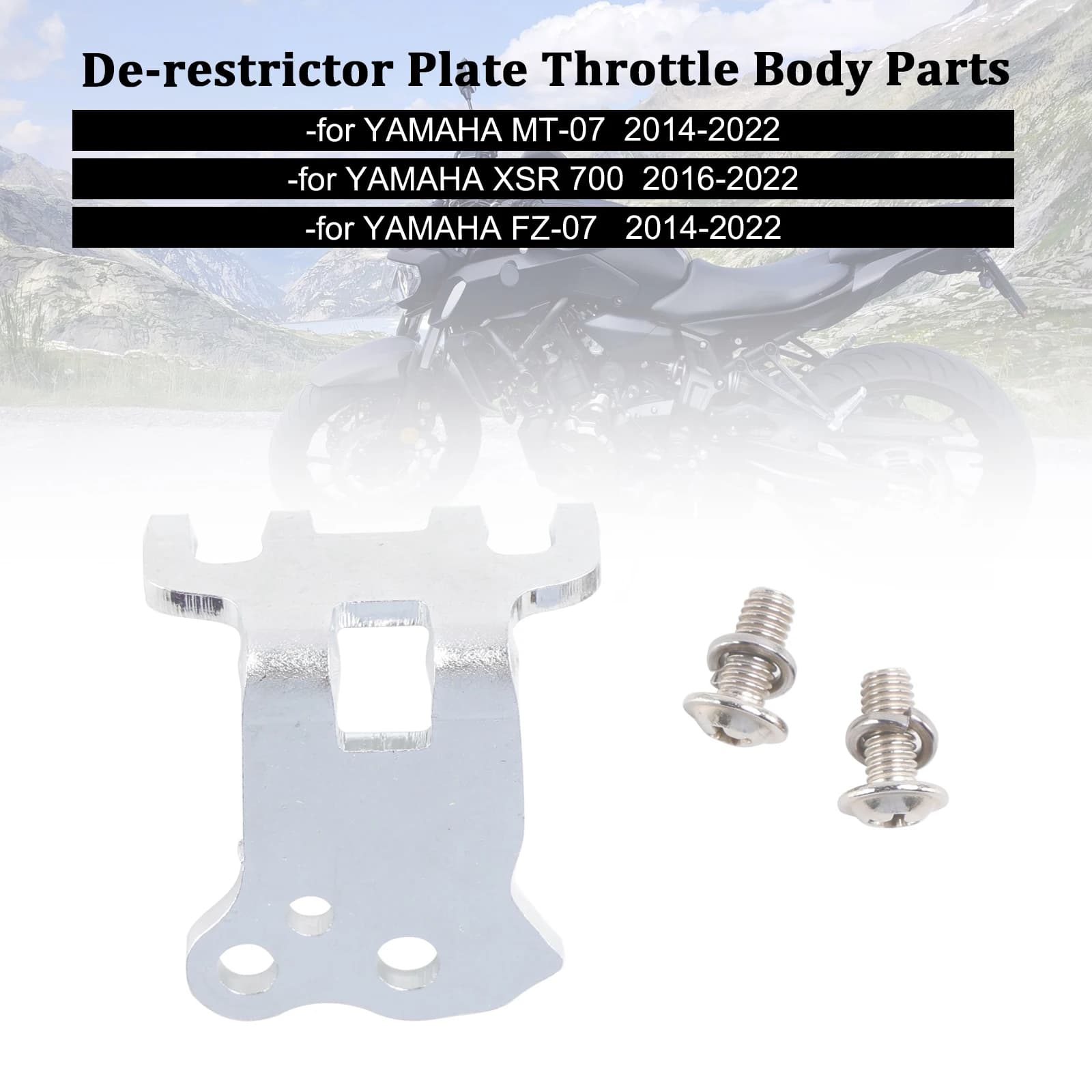 Topteng De-restrictor piastra corpo farfallato parti per YAMAHA MT-07 FZ-07 XSR700 XSR 700 2014-2022 accessori moto