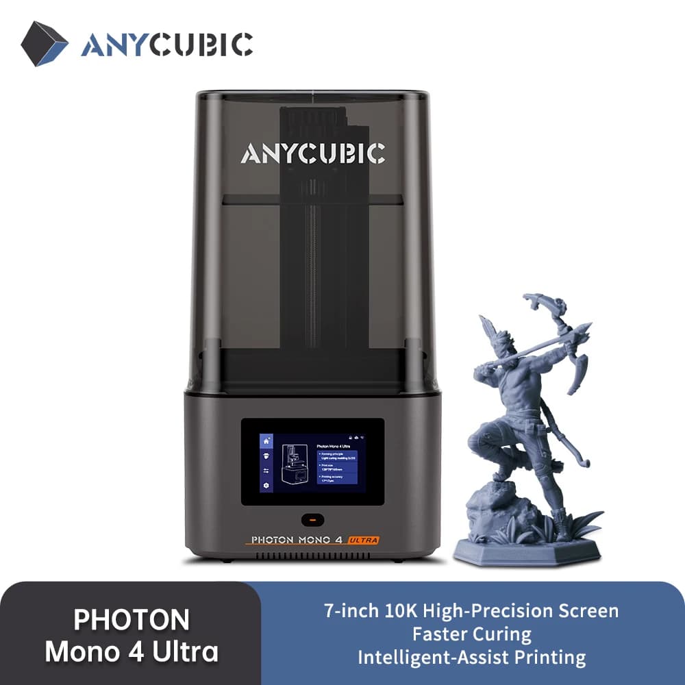 Stampante 3D ANYCUBIC Photon Mono 4 Ultra LCD 7 "10K Resina UV ad alta precisione Stampa 3D 2.2L Dimensioni volume di costruzione 236mm * 231mm * 430mm