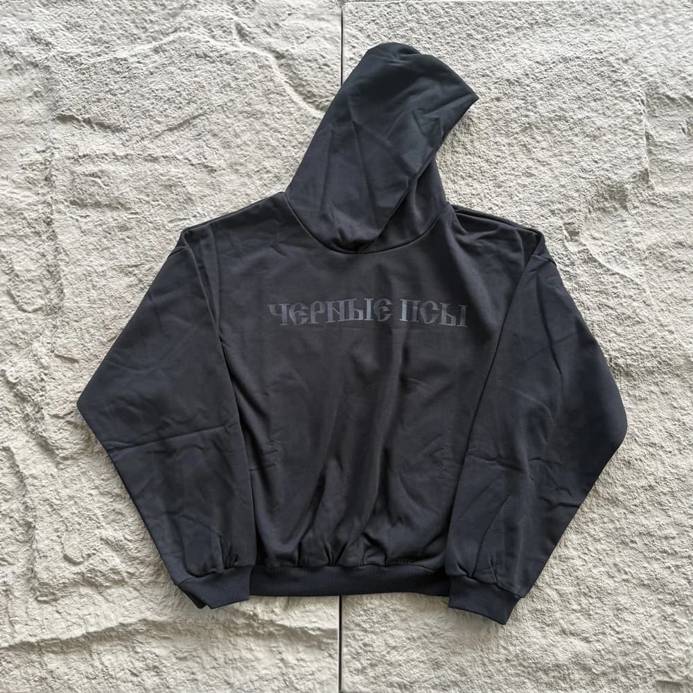Felpa con cappuccio YE KANYE Black Dog, stile americano streetwear, casual, oversize, hip hop, vintage, ampia, 100% cotone, da uomo