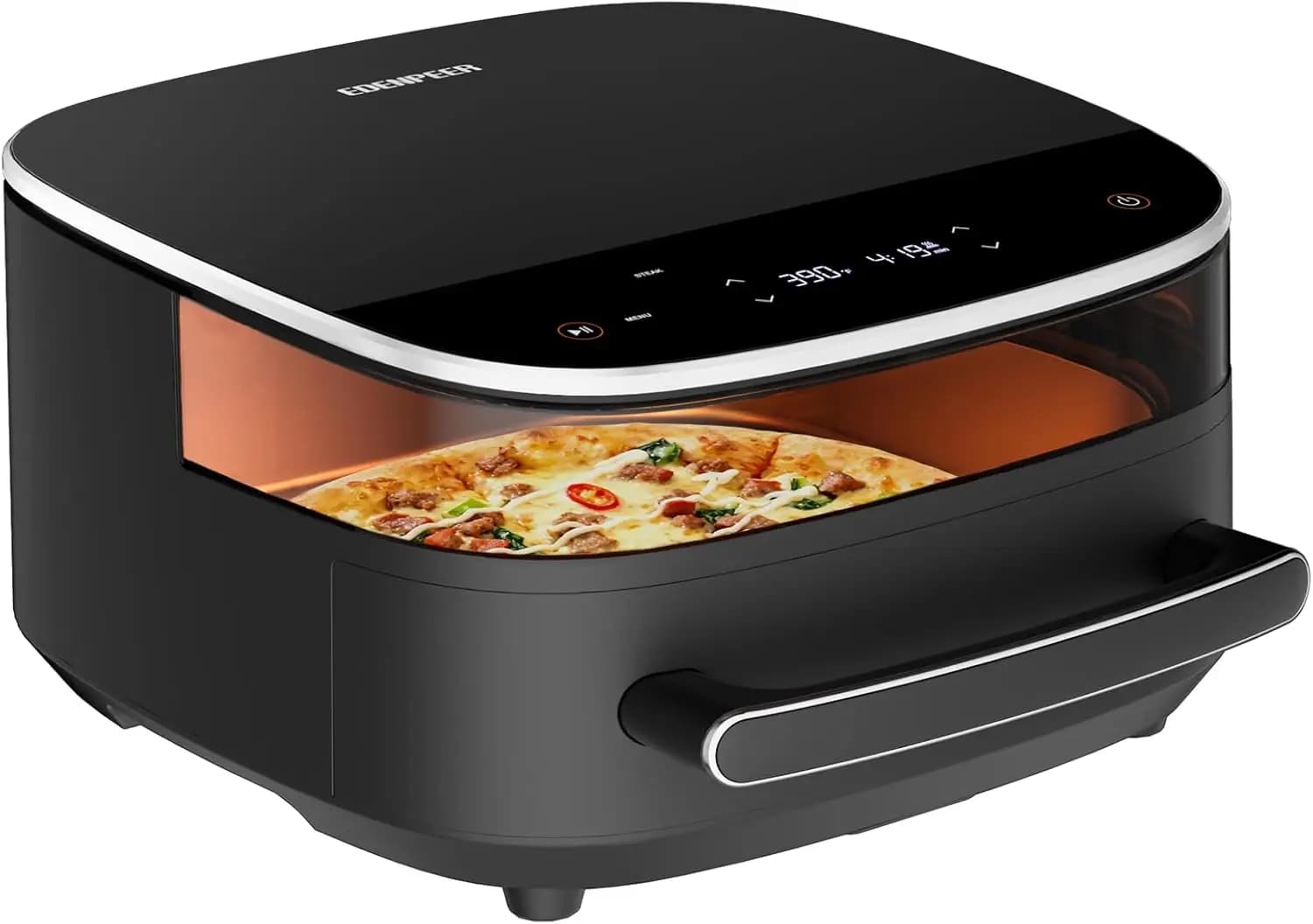 Friggitrice ad Aria da 6QT con Doppio Riscaldamento, Senza Necessità di Girare, Silenziosa 50dB per Pasti in Famiglia