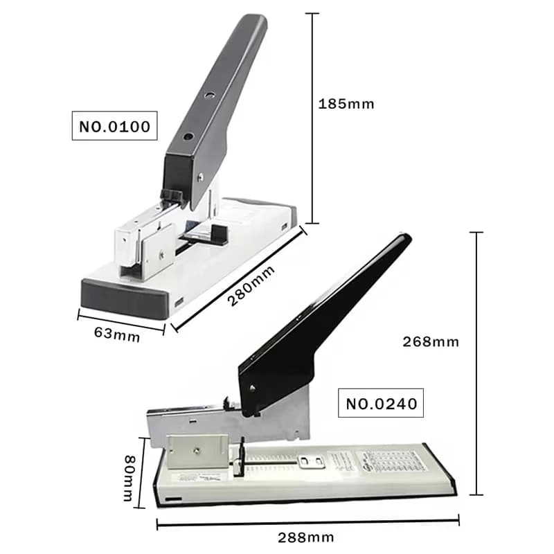 Huapuda 0100 e 0240 Cucitrice per carichi pesanti Logam Seo Kapasitas Kertas Mengikat/Merapikan Cucitrice Kantor Cucitrice manuale/Graffette/Nai