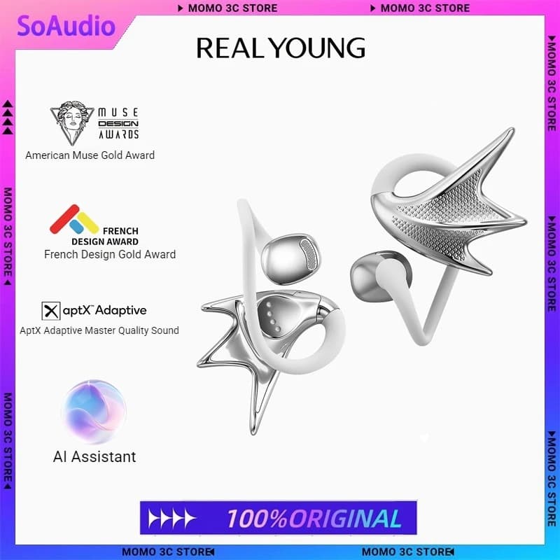 True GIOVANE H700 JWS Elf Ear Wireless Bluetooth AI Hearing Aid QCC3091 IPX7 10g Support AI SBC/AAC/aptX/aptX HD